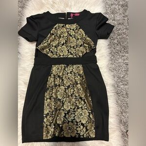 Black & gold dress